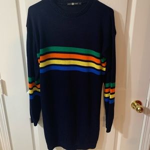 Stripe sweater dress